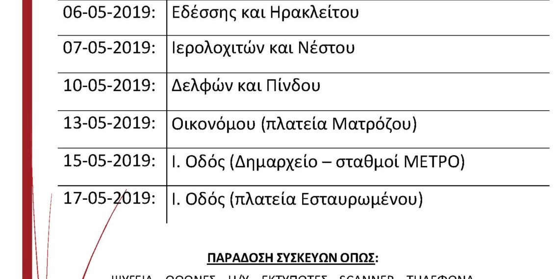 Δράσεις ανακύκλωσης Μαΐου 2019