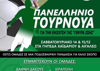 Τουρνουά ποδοσφαίρου για ενίσχυση της “Γέφυρας Ζωής”