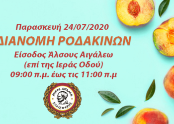 Δωρεάν διανομή ροδάκινων στο Άλσος Αιγάλεω