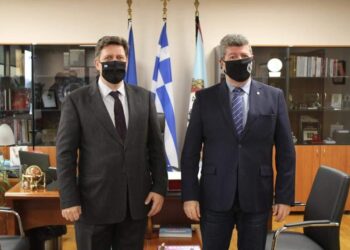 Συνάντηση Δημάρχου Αιγάλεω Γιάννη Γκίκα με τον Αναπληρωτή Υπουργό Εξωτερικών Μιλτιάδη Βαρβιτσιώτη