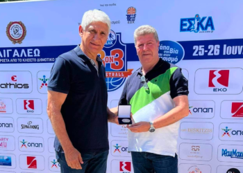 Ο Παναγιώτης Γιαννάκης στο τουρνουά 3on3 στο Αιγάλεω