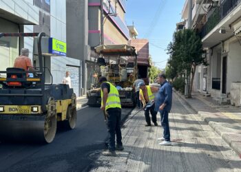 Ασφαλτόστρωση της οδού Κορυτσάς