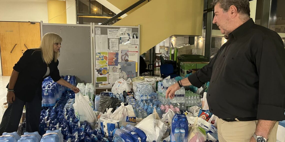 Μεγάλη η ανταπόκριση των πολιτών στο κάλεσμα συγκέντρωσης αγαθών πρώτης ανάγκης για τους πλημμυροπαθείς της Θεσσαλίας