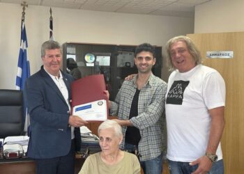 Ο Δήμαρχος Γιάννης Γκίκας τίμησε τον Αιγαλεώτη επιστήμονα-εφευρέτη Γιώργο Λιγνό