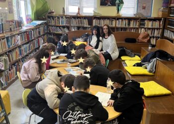 Επίσκεψη μαθητών του 4ου Δημοτικού Σχολείου Αιγάλεω στη Δημοτική Βιβλιοθήκη