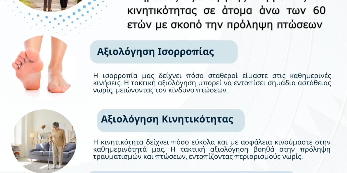 Δωρεάν υπηρεσίες αξιολόγησης Ισορροπίας & Πρόληψης Πτώσεων για άτομα άνω των 60 ετών από τον Δήμο Αιγάλεω