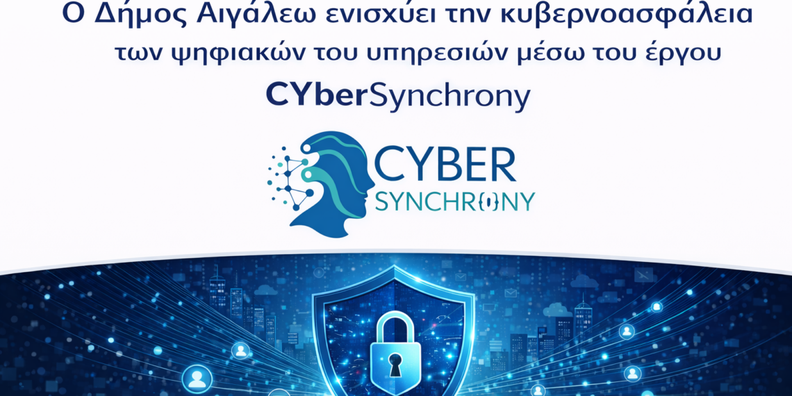 Ο Δήμος Αιγάλεω ενισχύει την Κυβερνοασφάλεια των Ψηφιακών του Υπηρεσιών μέσω του έργου CYberSynchrony