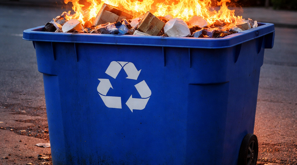 Έκκληση του Δήμου Αιγάλεω για προσοχή στη διαχείριση εύφλεκτων υλικών στους κάδους απορριμμάτων