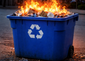 Έκκληση του Δήμου Αιγάλεω για προσοχή στη διαχείριση εύφλεκτων υλικών στους κάδους απορριμμάτων