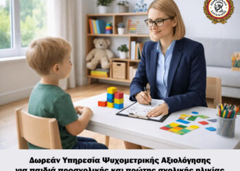 Νέα Δωρεάν Υπηρεσία Ψυχομετρικής Αξιολόγησης για παιδιά προσχολικής και πρώτης σχολικής ηλικίας από τον Δήμο Αιγάλεω